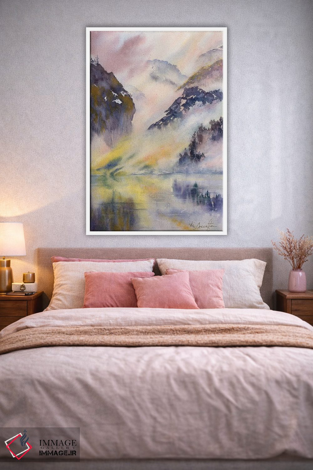 تابلو دکوراتیو دریاچه ذن اثر لیز کاوینگتون - D1W