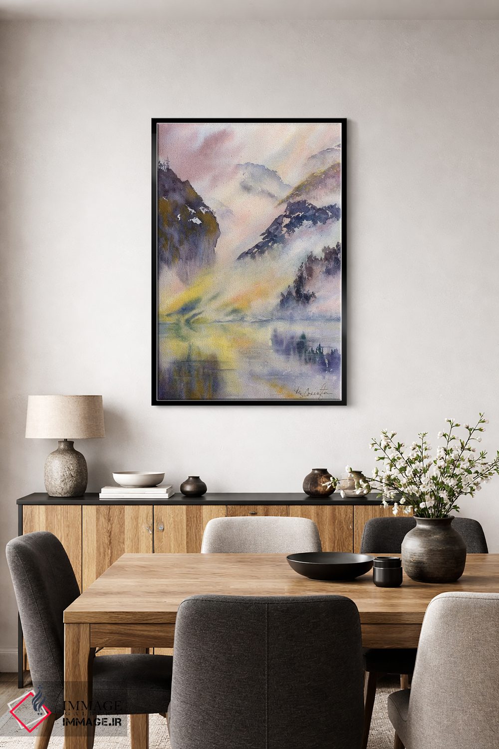 تابلو دکوراتیو دریاچه ذن اثر لیز کاوینگتون - D5B