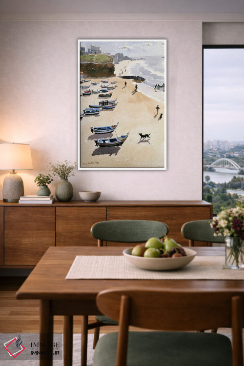 تابلو کلاسیک قایق ها در ساحل، ۱۹۸۶ اثر لوسی ویلیس - D5W
