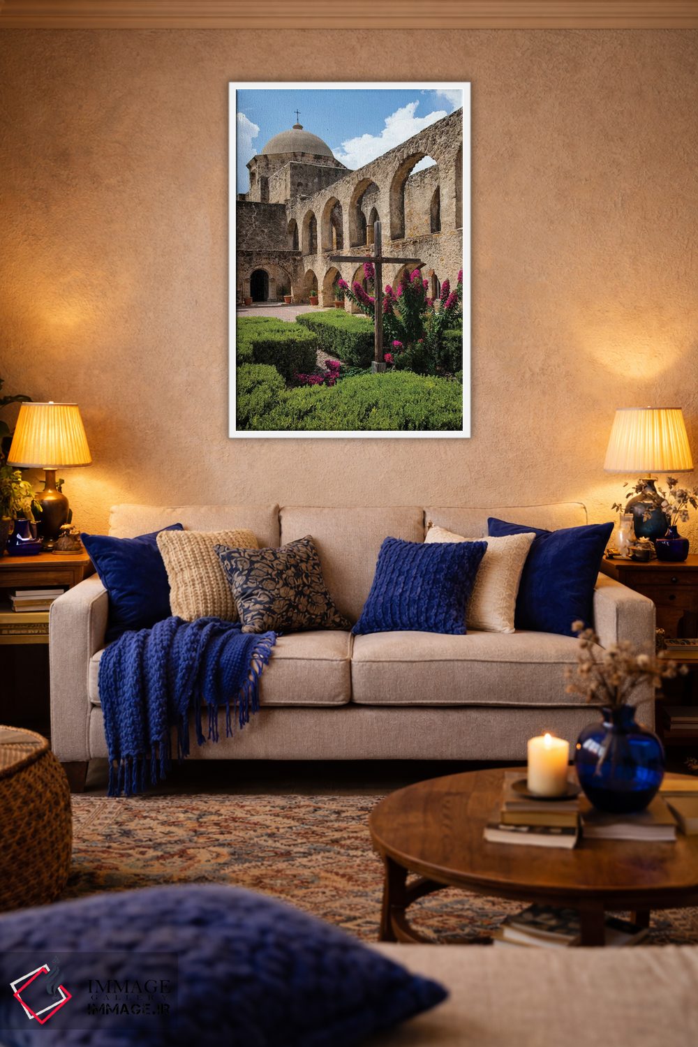 تابلو دکوراتیو ایوان قوسی در کلیسای میسیون سن خوزه، سن آنتونیو اثر لری دیتو - D2W