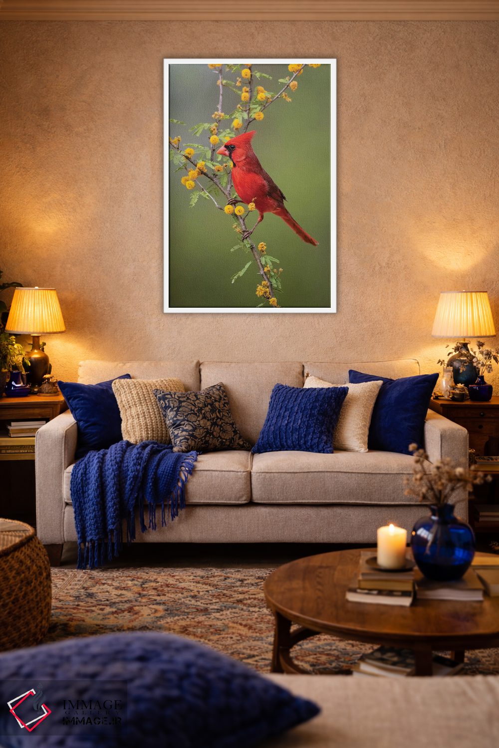 تابلو دکوراتیو کارباورال شمالی نشسته اثر لری دیتو - D3W