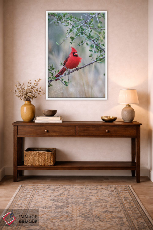 تابلو دکوراتیو کارباورال شمالی نشسته اثر لری دیتو - D4W