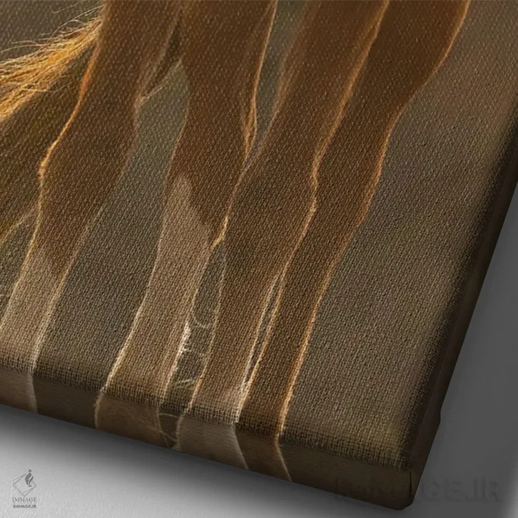 تابلو دکوراتیو در باد وزان اثر سالی لیندن - نمای نزدیک بافت بوم