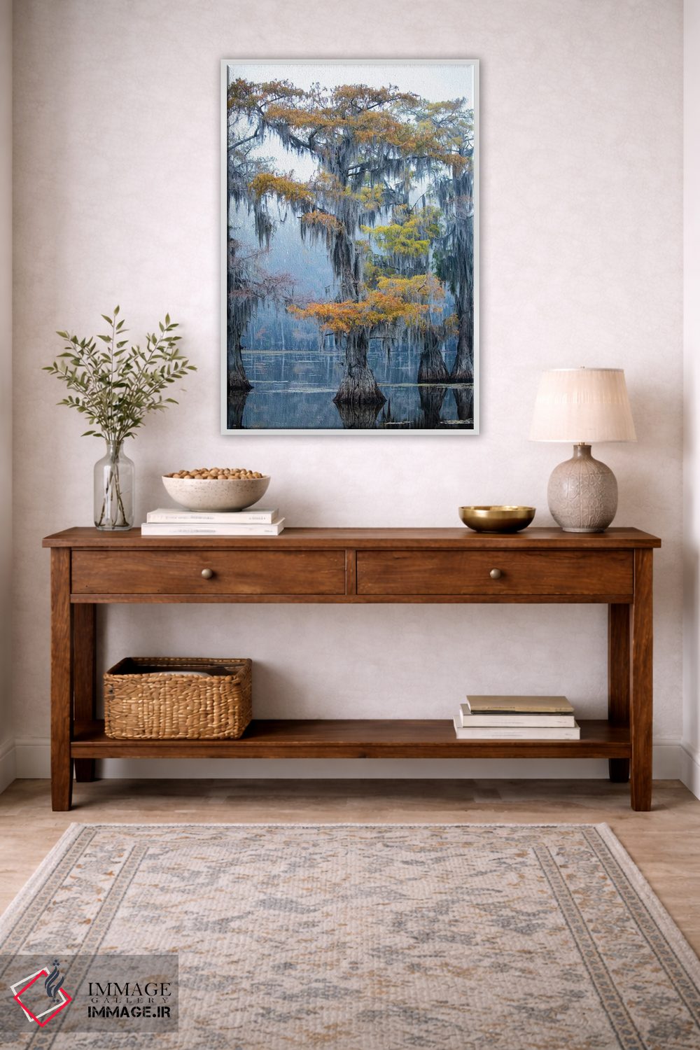 تابلو دکوراتیو سرو باتلاقی در رنگ های پاییز اثر لری دیتو - D2W