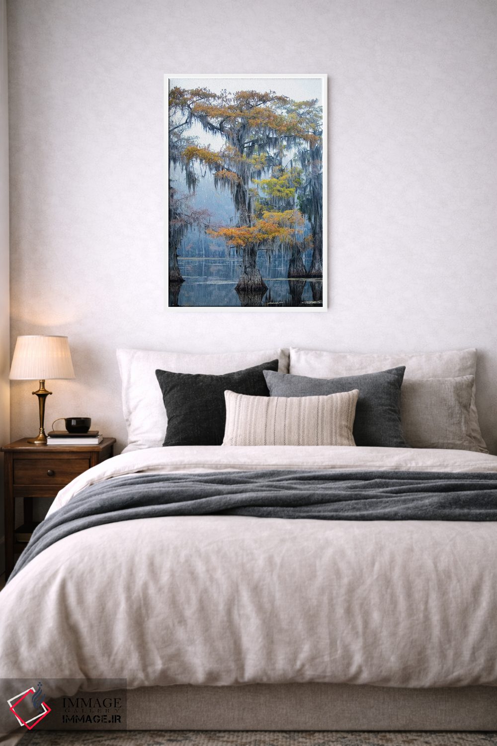 تابلو دکوراتیو سرو باتلاقی در رنگ های پاییز اثر لری دیتو - D4W