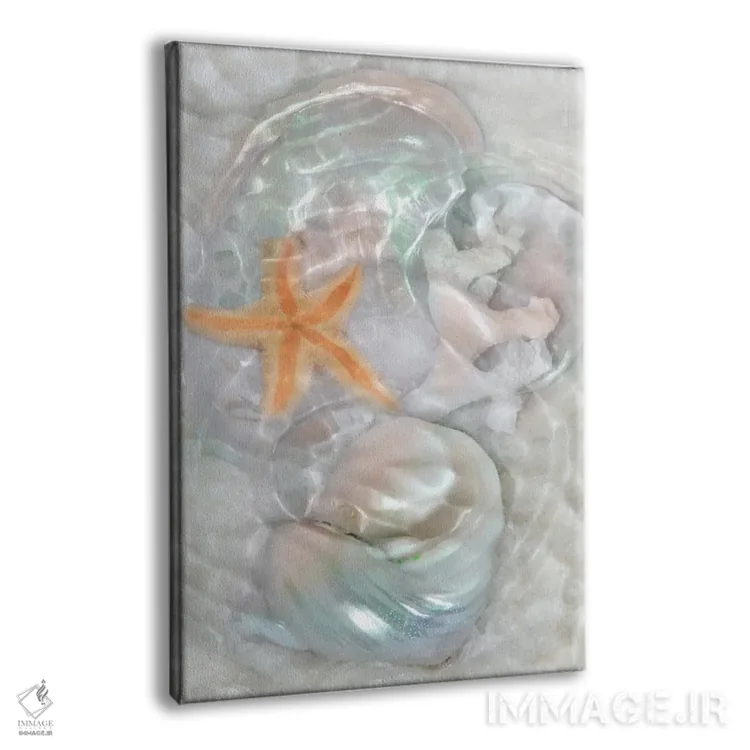 تابلو دکوراتیو امواج نوری زیرآب VI اثر لدا رابرتسون - نمای پرسپکتیو محصول