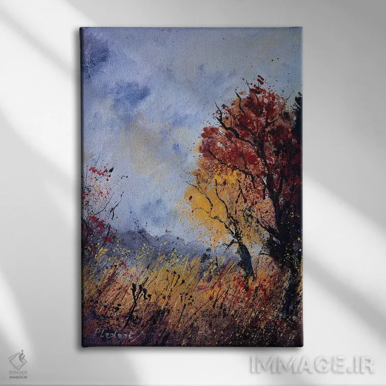 تابلو انتزاعی صبح پاییزی اثر پل لدنت - نمای روبهرو روی دیوار