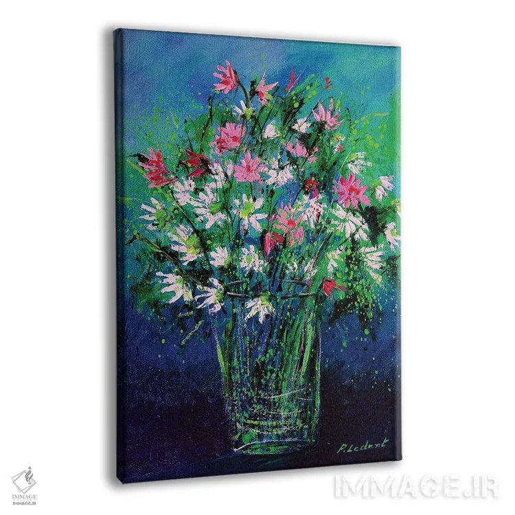 تابلو انتزاعی طبیعت بی جان بهار ۲۰۲۰ اثر پل لدنت - نمای پرسپکتیو محصول