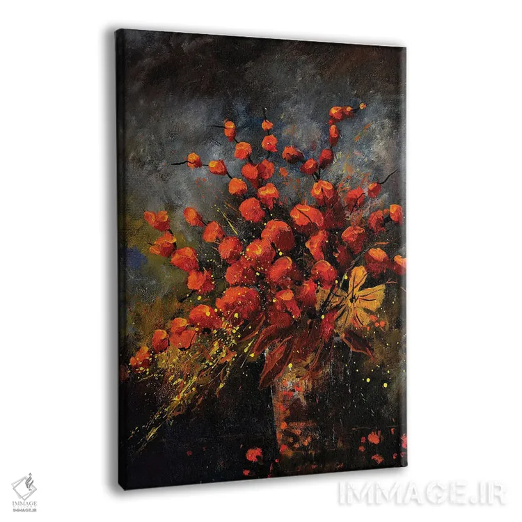 تابلو انتزاعی طبیعت بی جان پاییزی اثر پل لدنت - نمای پرسپکتیو محصول