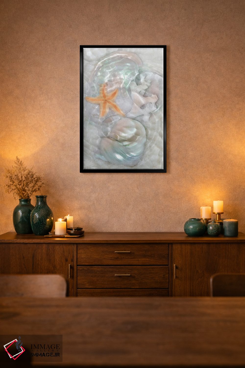 تابلو دکوراتیو امواج نوری زیرآب VI اثر لدا رابرتسون - D3B