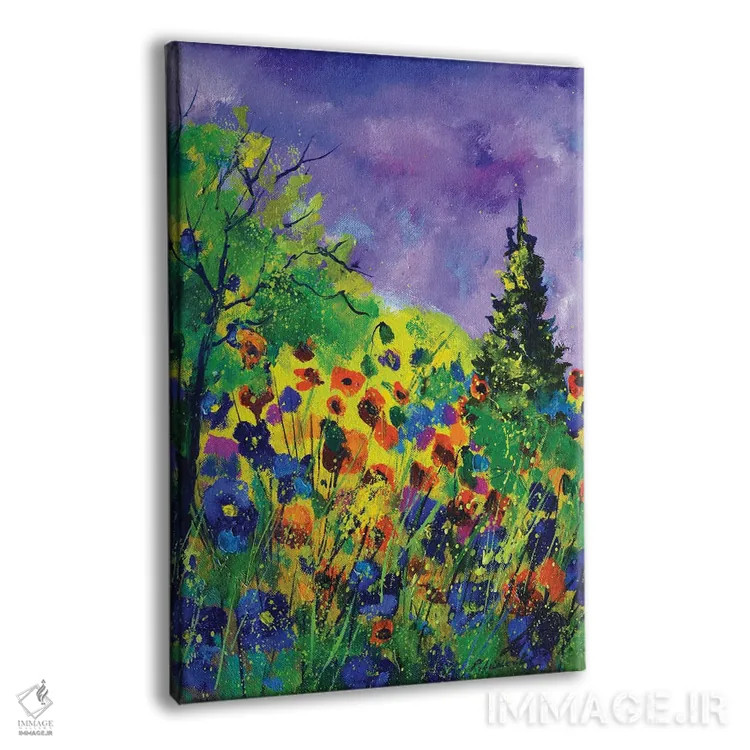 تابلو انتزاعی جنگل تابستانی اثر پل لدنت - نمای پرسپکتیو محصول