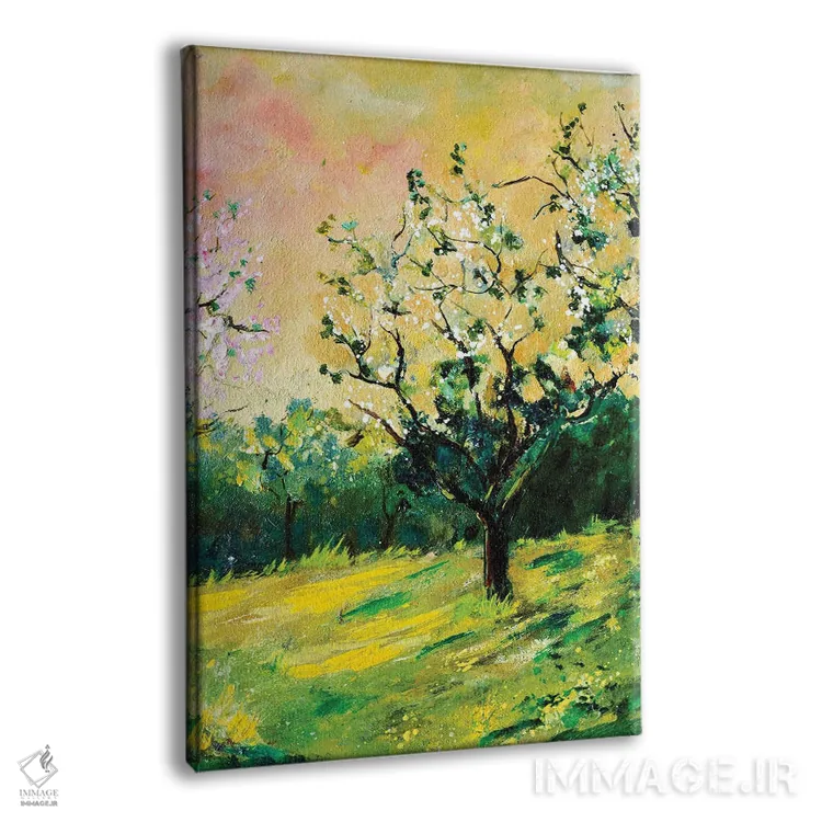 تابلو انتزاعی درخت سیب در بهار اثر پل لدنت - نمای پرسپکتیو محصول