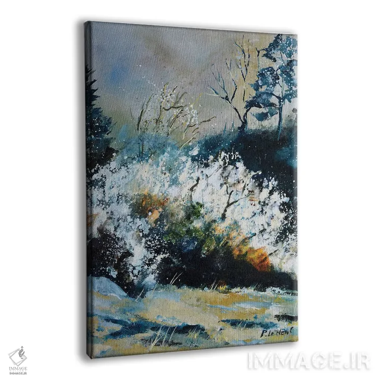 تابلو انتزاعی درخت زالزالک شکوفا اثر پل لدنت - نمای پرسپکتیو محصول