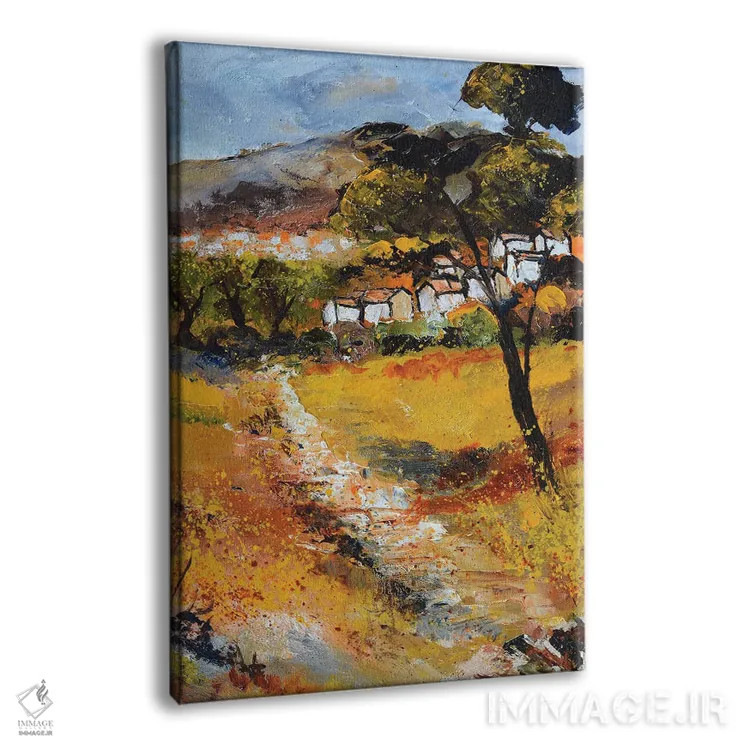 تابلو انتزاعی روستای کوچک در پروانس اثر پل لدنت - نمای پرسپکتیو محصول