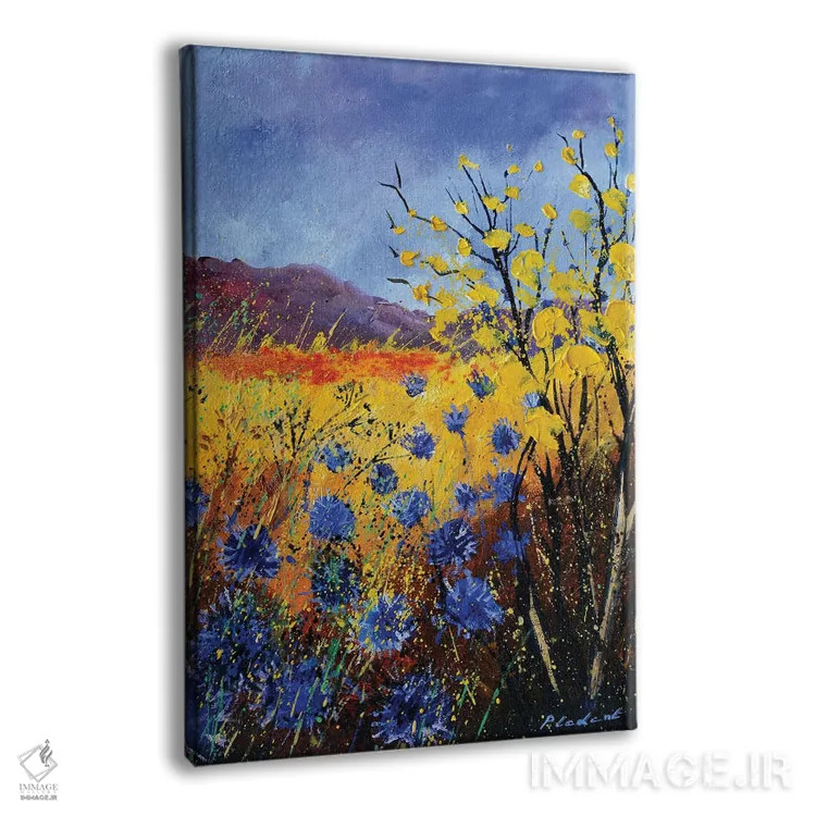 تابلو انتزاعی گل های گندم نما اثر پل لدنت - نمای پرسپکتیو محصول