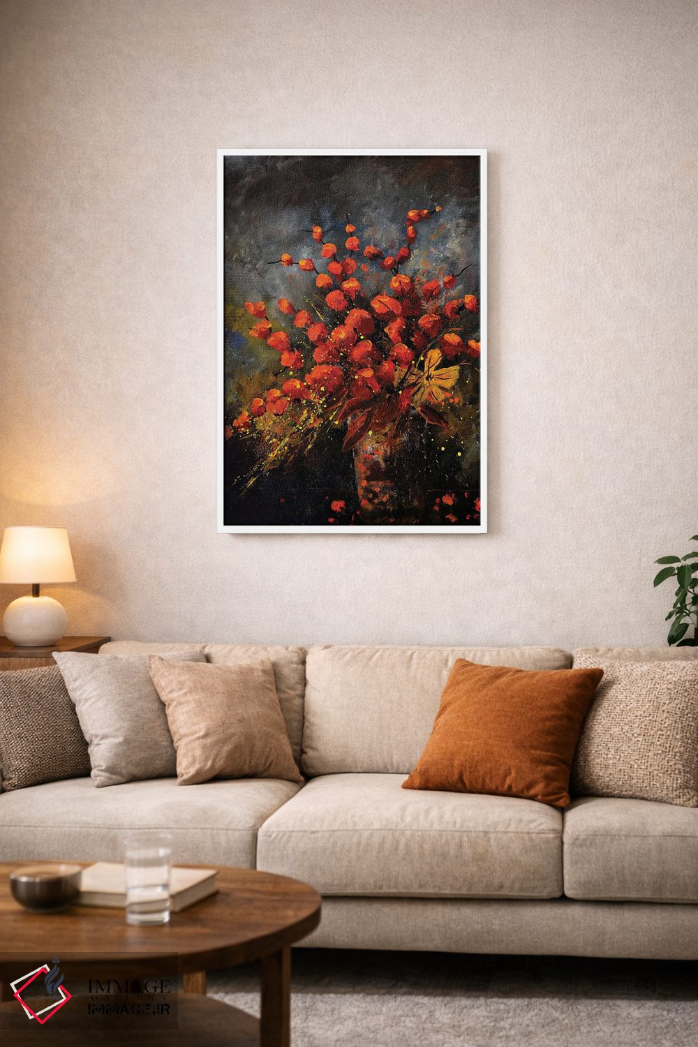 تابلو انتزاعی طبیعت بی جان پاییزی اثر پل لدنت - D3W