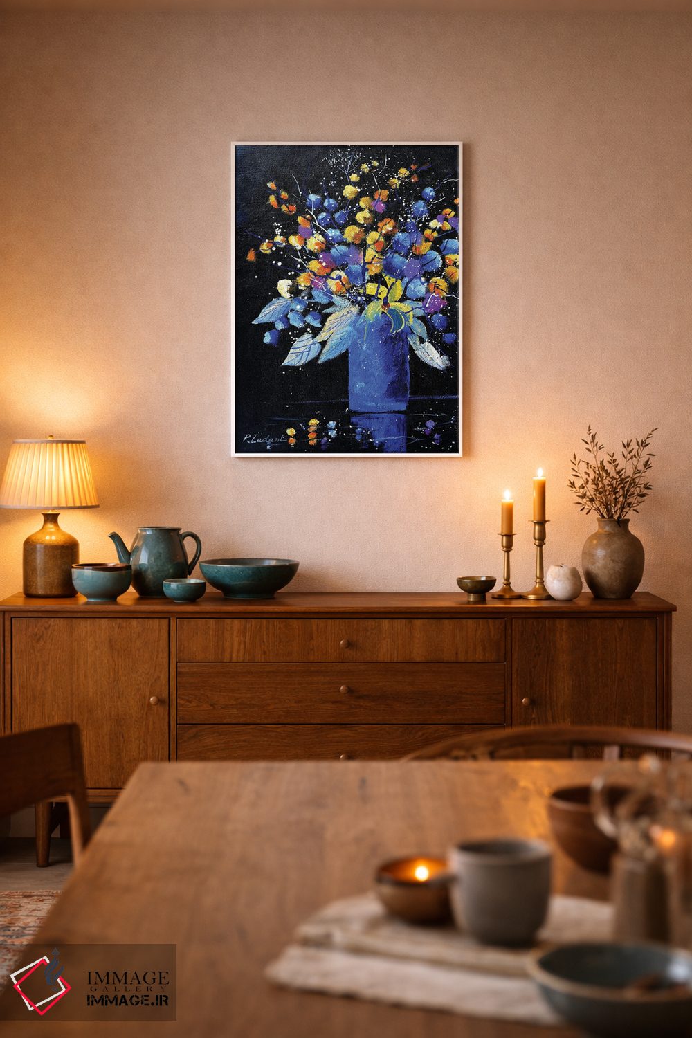 تابلو دکوراتیو یک طبیعت بی جان زیبا اثر پل لدنت - D6W