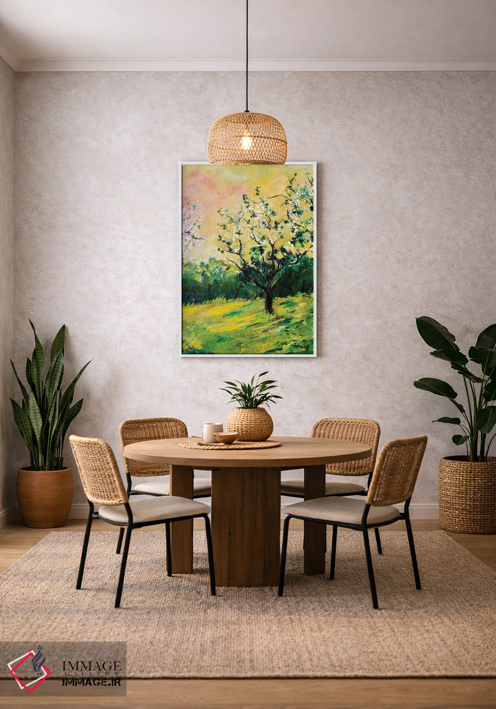 تابلو انتزاعی درخت سیب در بهار اثر پل لدنت - D2W