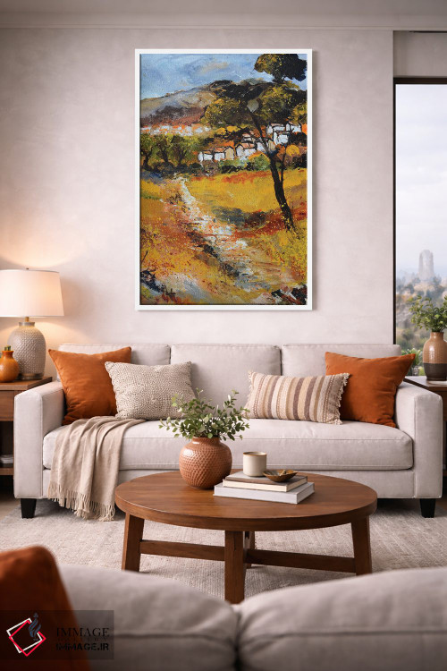 تابلو انتزاعی روستای کوچک در پروانس اثر پل لدنت - D1W