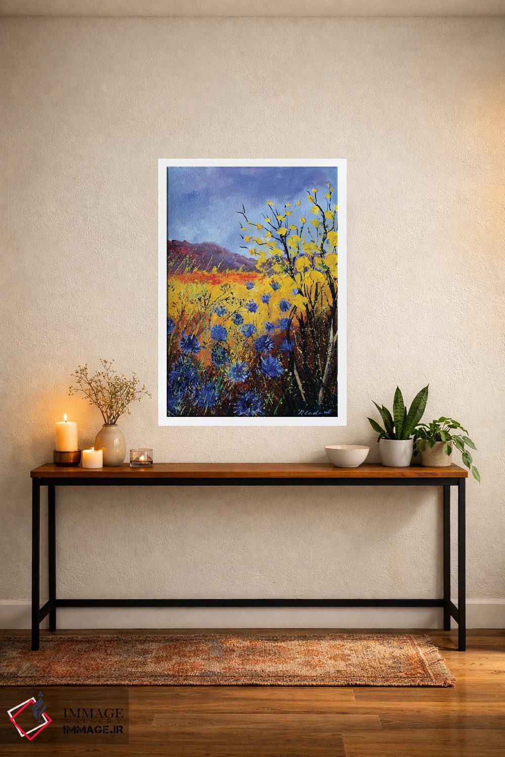 تابلو انتزاعی گل های گندم نما اثر پل لدنت - D1W