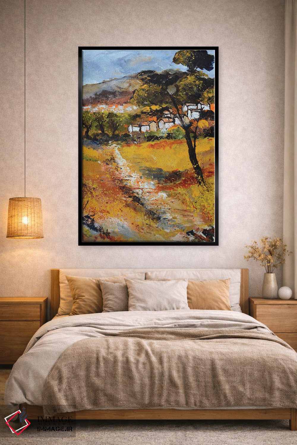 تابلو انتزاعی روستای کوچک در پروانس اثر پل لدنت - D2B