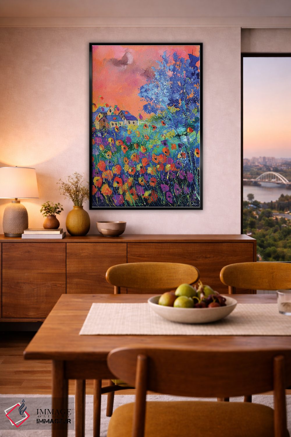 تابلو انتزاعی سرود پاییز اثر پل لدنت - D6B