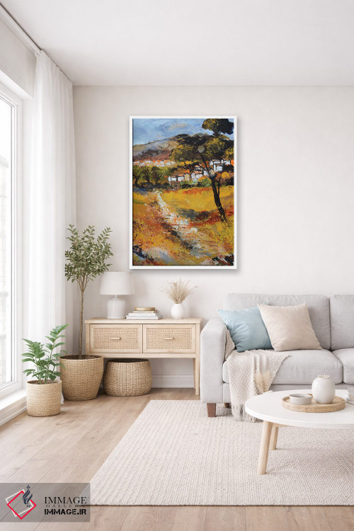 تابلو انتزاعی روستای کوچک در پروانس اثر پل لدنت - D3W