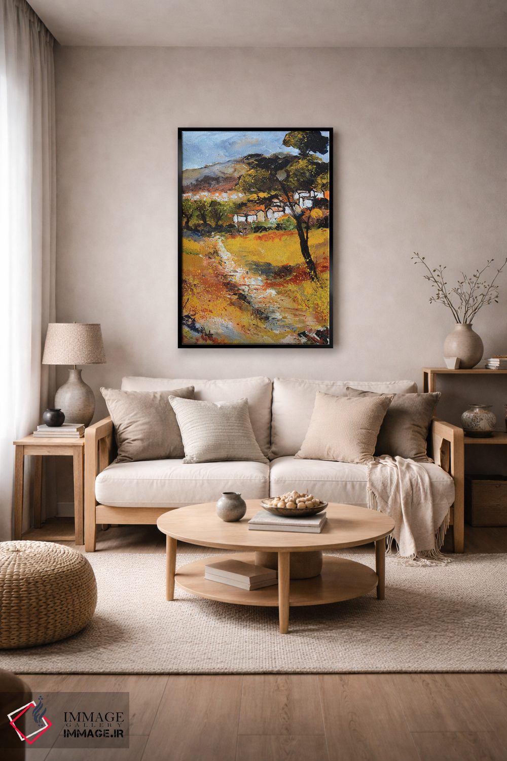 تابلو انتزاعی روستای کوچک در پروانس اثر پل لدنت - D5B