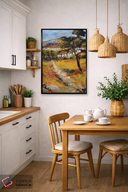 تابلو انتزاعی روستای کوچک در پروانس اثر پل لدنت - D6B