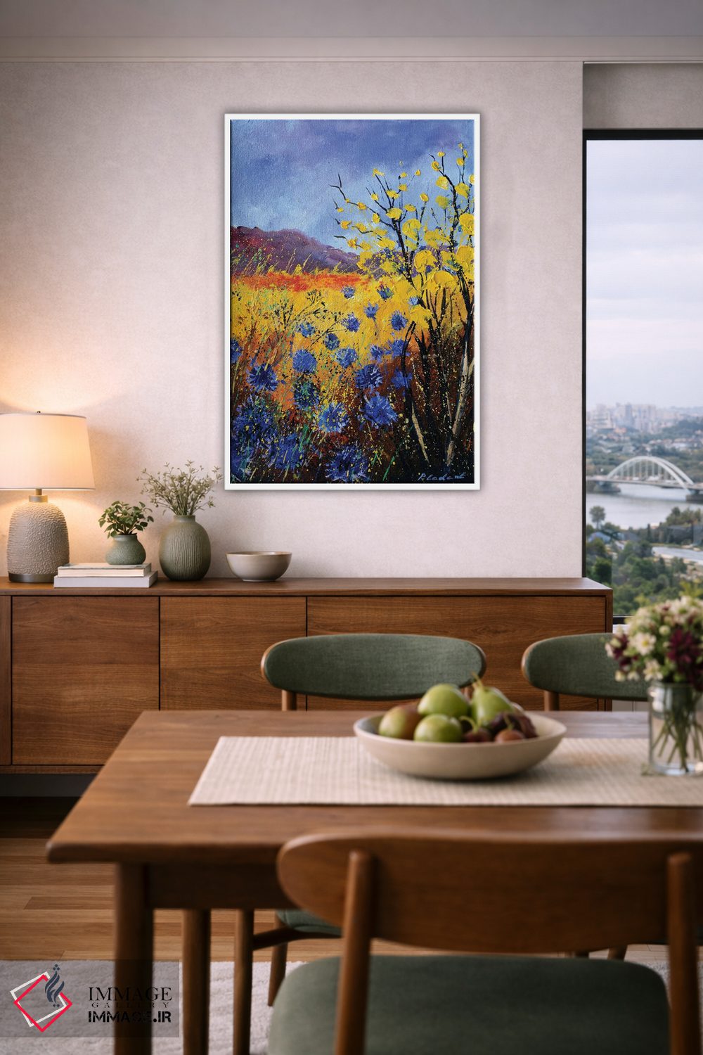 تابلو انتزاعی گل های گندم نما اثر پل لدنت - D5W