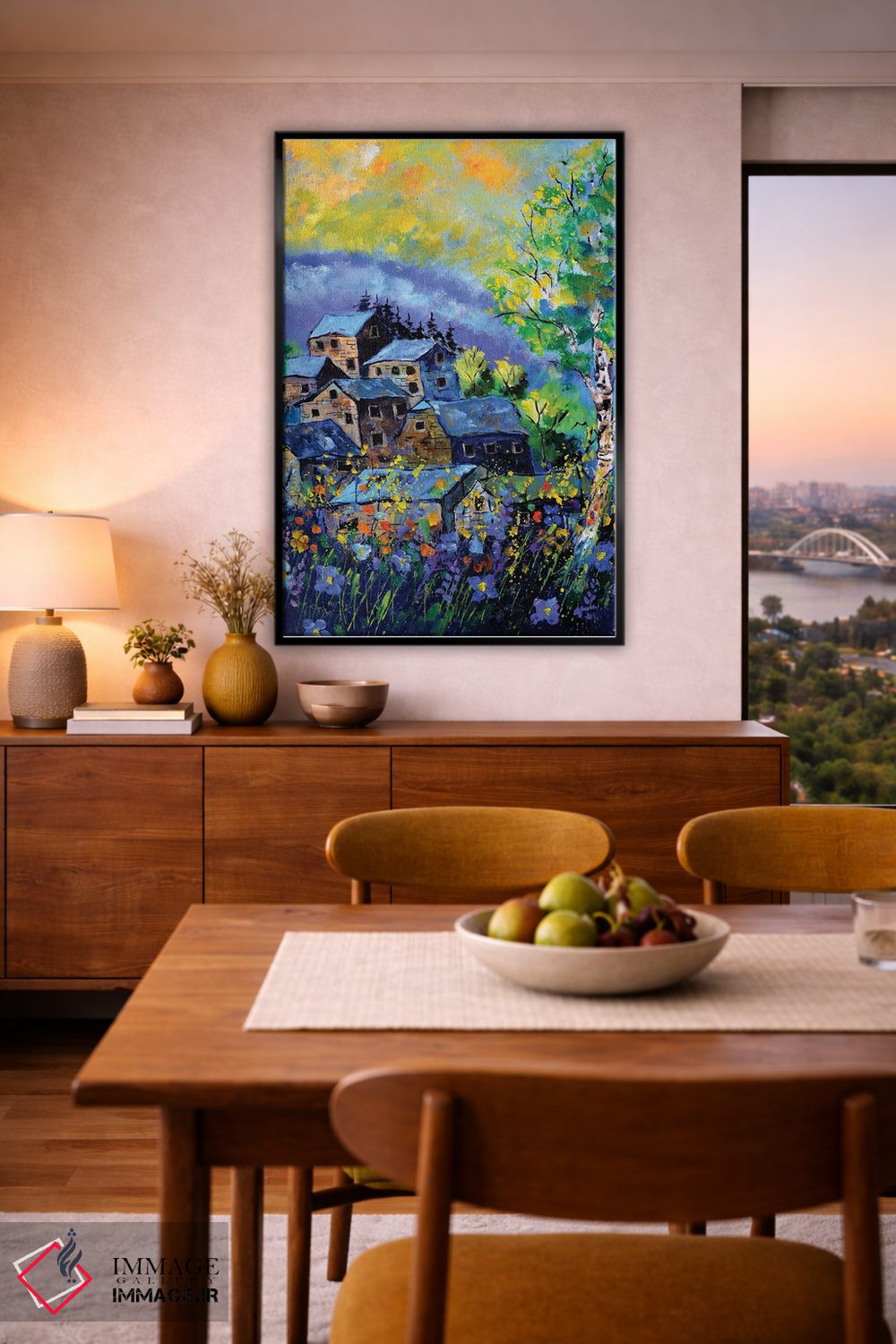 تابلو دکوراتیو چند خانه قدیمی در تابستان اثر پل لدنت - D6B