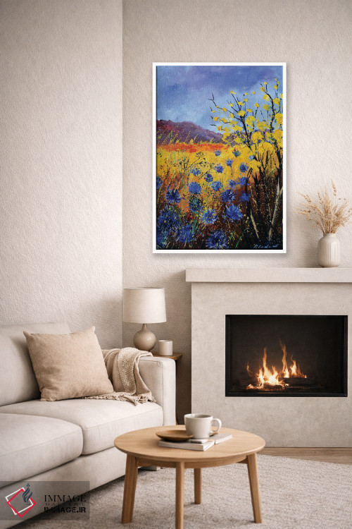 تابلو انتزاعی گل های گندم نما اثر پل لدنت - D6W