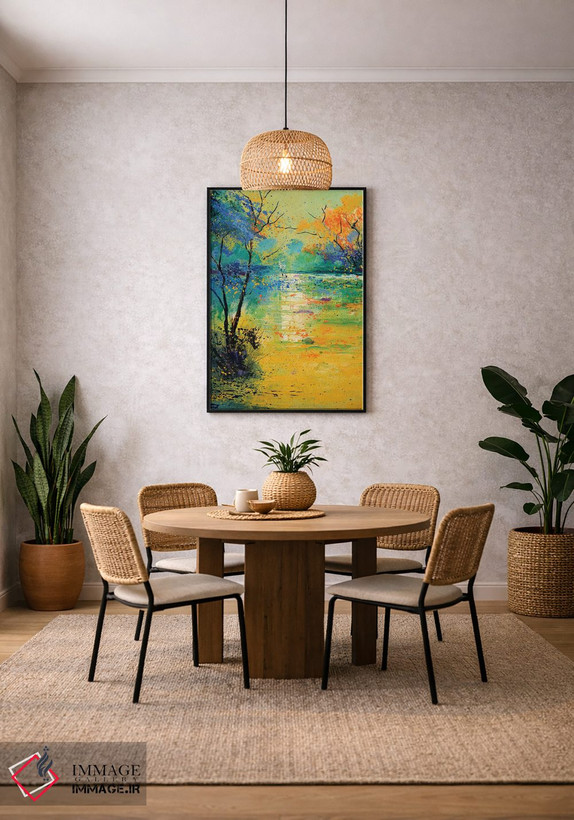 تابلو انتزاعی نور روی برکه اثر پل لدنت - D5B