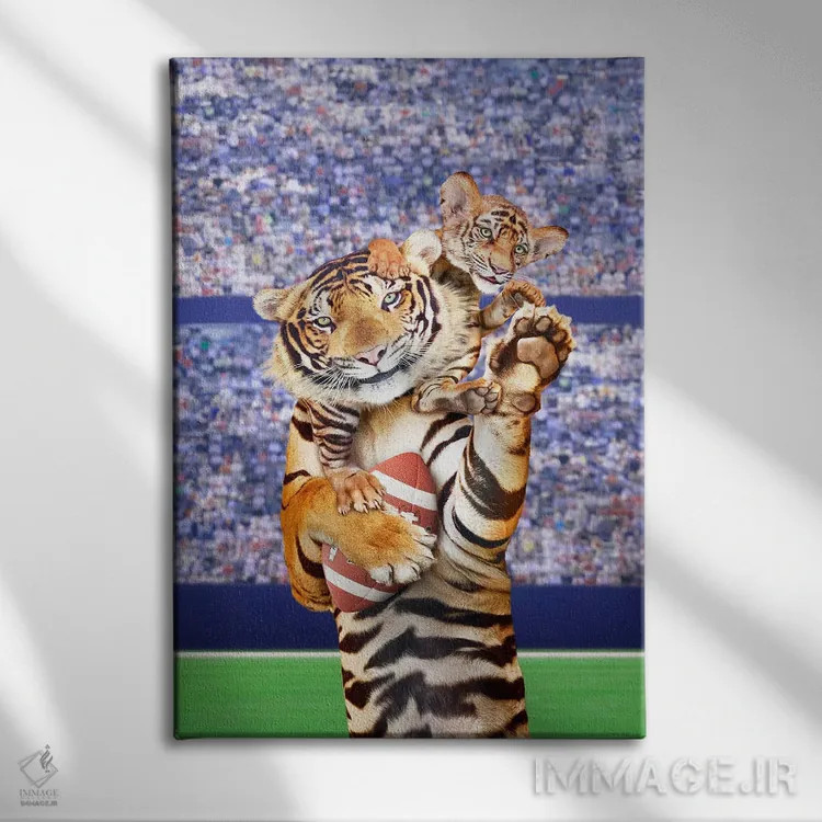 تابلو دکوراتیو تیم ببر اثر لوند روزر - نمای روبهرو روی دیوار
