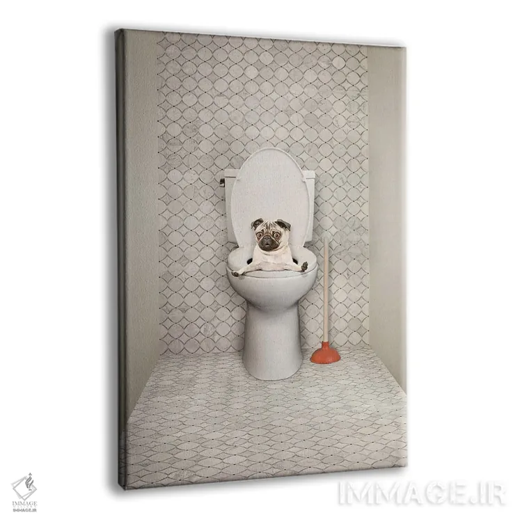 تابلو دکوراتیو توالت گرفته اثر لوند روزر - نمای پرسپکتیو محصول