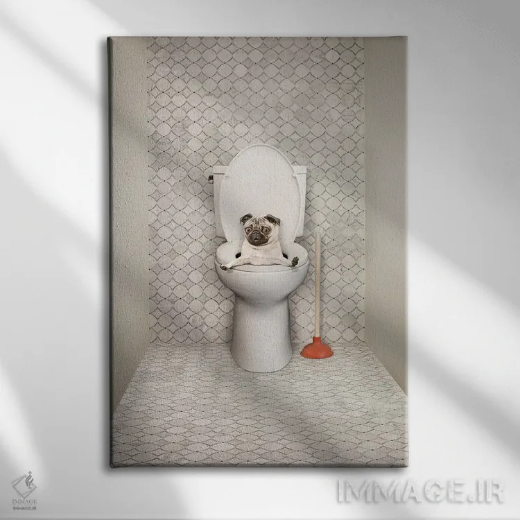 تابلو دکوراتیو توالت گرفته اثر لوند روزر - نمای روبهرو روی دیوار