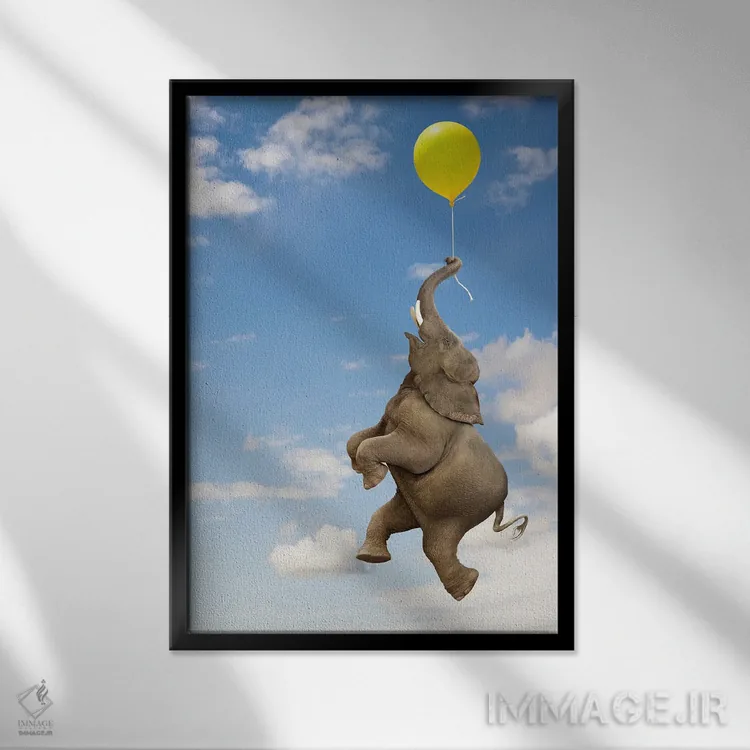 تابلو دکوراتیو سبکی باور نکردنی وجود اثر لوند روزر - نمای قابدار مشکی