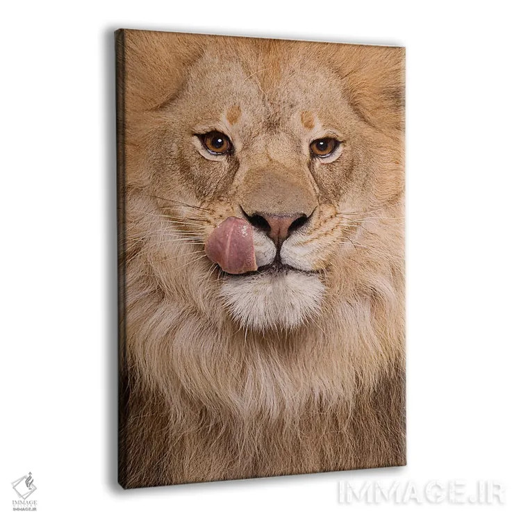 تابلو دکوراتیو شیر گرسنه اثر لوند روزر - نمای پرسپکتیو محصول