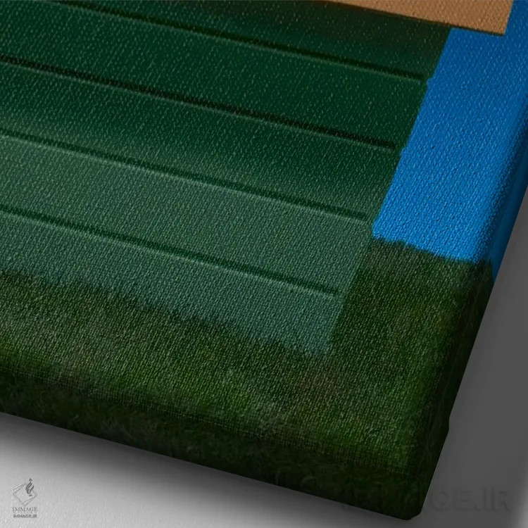 تابلو دکوراتیو ماه عاشقانه توله ها اثر لوند روزر - نمای نزدیک بافت بوم