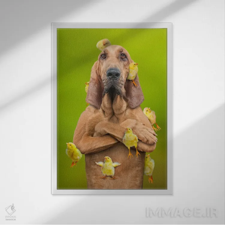 تابلو دکوراتیو جذاب برای جوجه ها اثر لوند روزر - نمای قابدار سفید