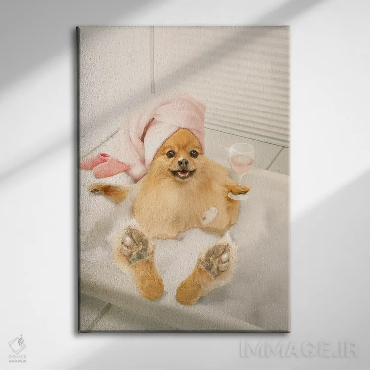 تابلو دکوراتیو حمام کف برای پامرانیان اثر لوند روزر - نمای روبهرو روی دیوار