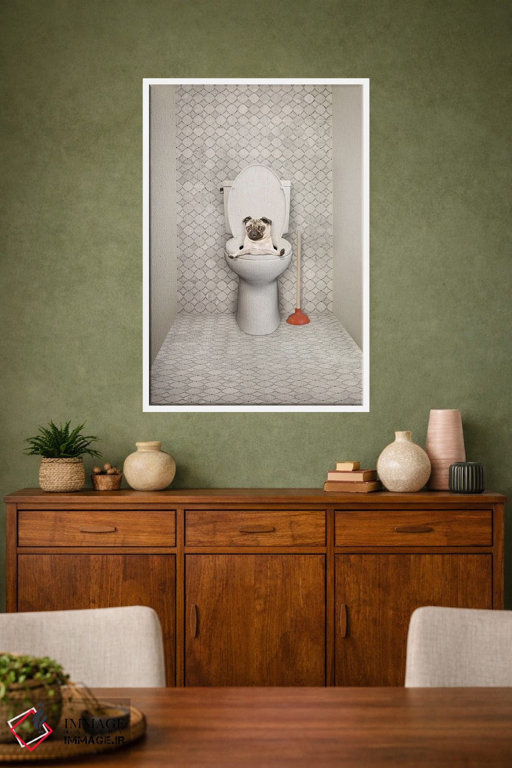 تابلو دکوراتیو توالت گرفته اثر لوند روزر - D1W
