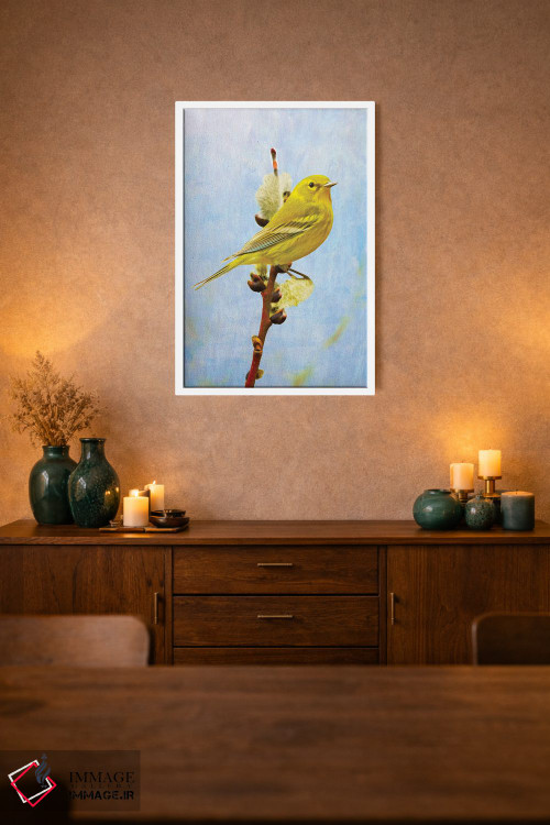 تابلو دکوراتیو سهره کاج بر شاخه بید اثر لورا دی یانگ - D1W