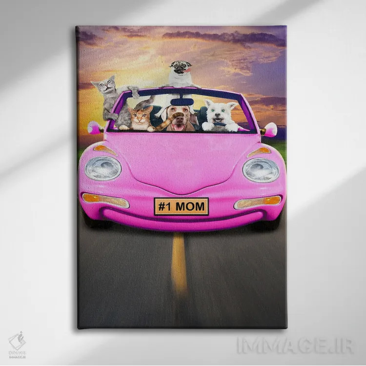 تابلو دکوراتیو بر جاده اثر لوند روزر - نمای روبهرو روی دیوار