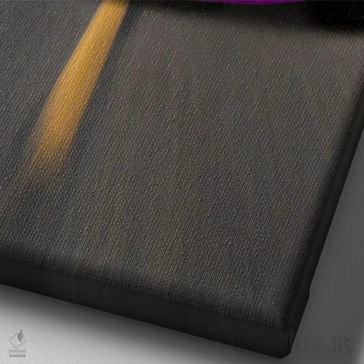 تابلو دکوراتیو بر جاده اثر لوند روزر - نمای نزدیک بافت بوم