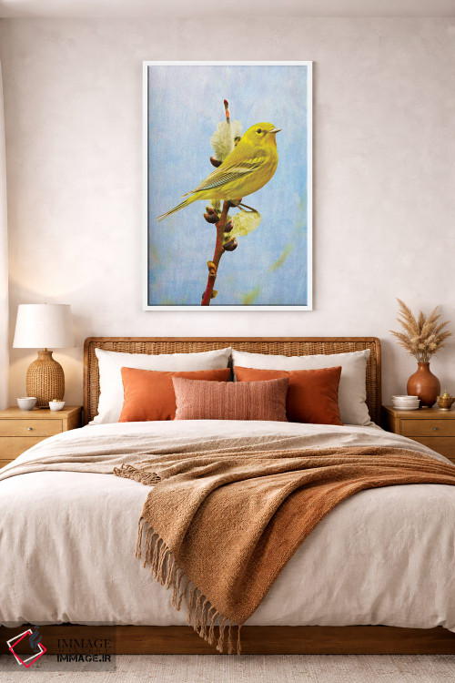 تابلو دکوراتیو سهره کاج بر شاخه بید اثر لورا دی یانگ - D3W