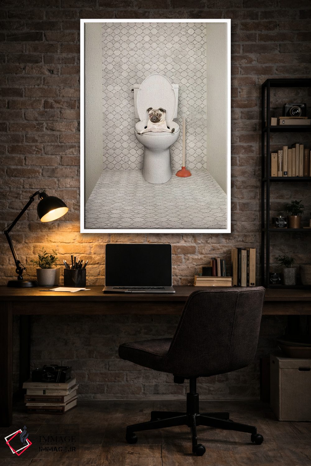 تابلو دکوراتیو توالت گرفته اثر لوند روزر - D3W