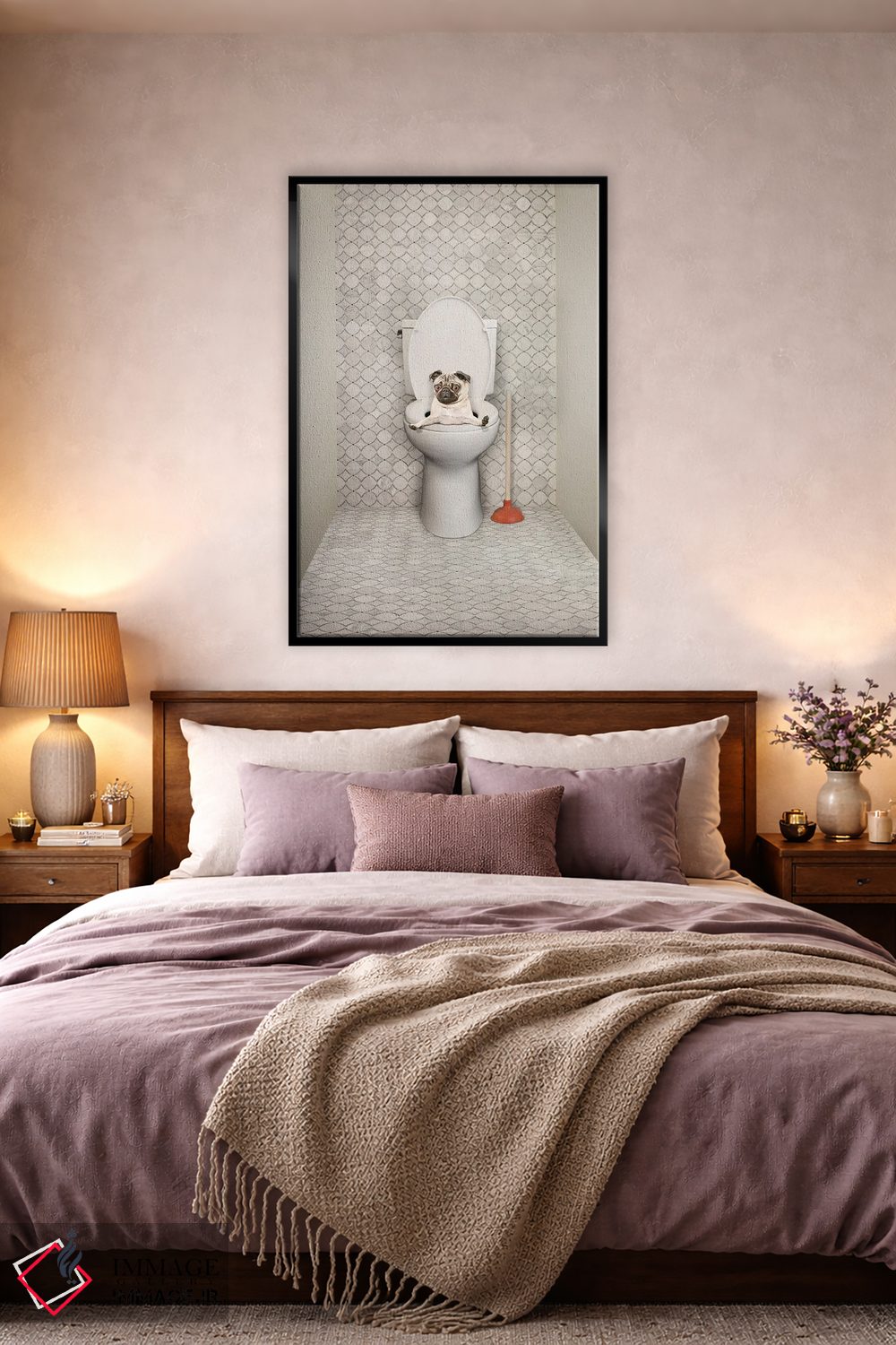 تابلو دکوراتیو توالت گرفته اثر لوند روزر - D4B