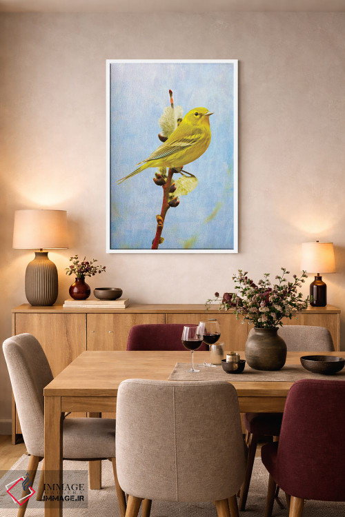 تابلو دکوراتیو سهره کاج بر شاخه بید اثر لورا دی یانگ - D5W