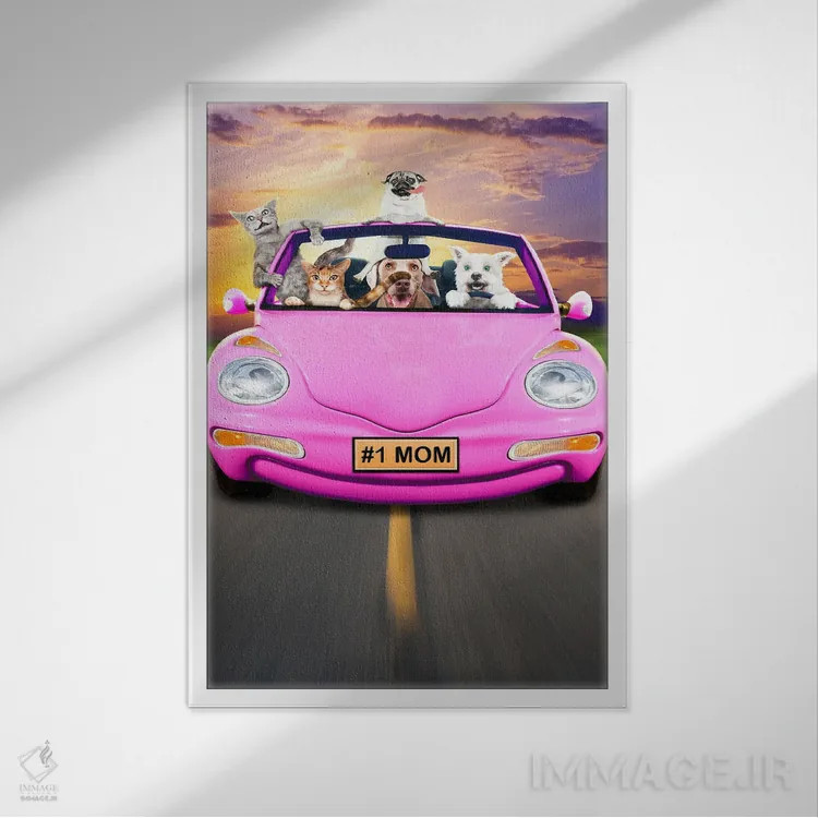 تابلو دکوراتیو بر جاده اثر لوند روزر - نمای قابدار سفید